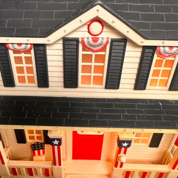 Patriotic Lighted House DecorationAmericana Red White Blue Independence Day - Picture 12 of 14